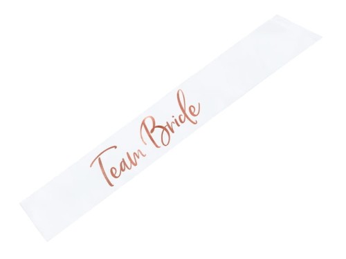 Biala szarfa Team Bride - 75 cm
