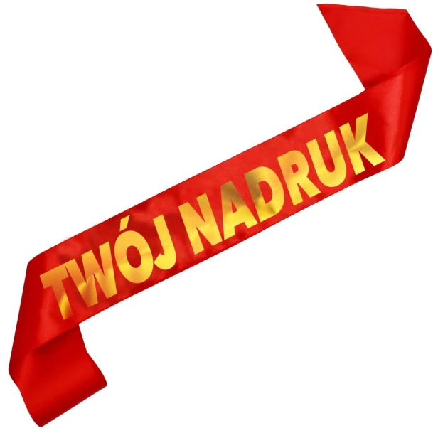 Szarfa czerwona z Twoim nadrukiem