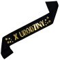 Szarfa czarna Dowolna cyfra i kolorem nadruku nadruku - czarna