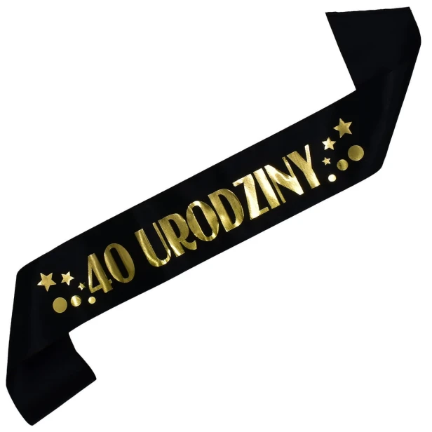 Szarfa czarna Dowolna cyfra i kolorem nadruku nadruku - czarna - widok produktu