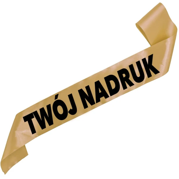 Szarfa zlota z Twoim nadrukiem