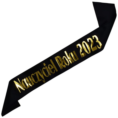 Szarfa czarna Nauczyciel Roku 2023
