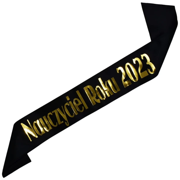 Szarfa czarna Nauczyciel Roku 2023