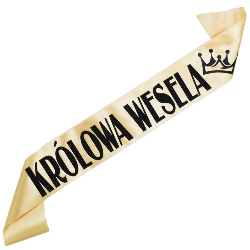 Szarfa zlota Krolowa Wesela