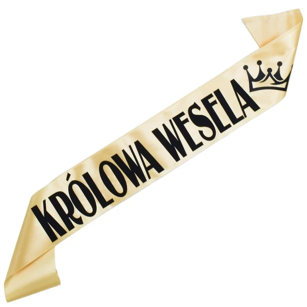 Szarfa zlota Krolowa Wesela