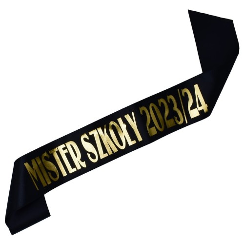 Szarfa czarna Mister Szkoly 2023/24