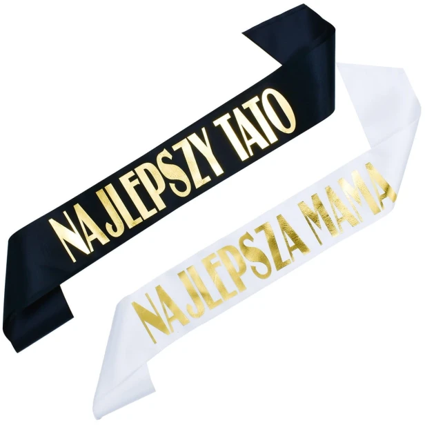 Szarfa rodzinna Zestaw szarf Najlepsza Mama i Najlepszy Tato