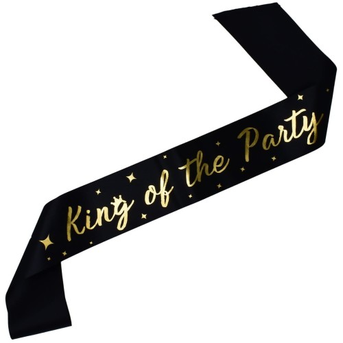 Szarfa czarna King of the Party