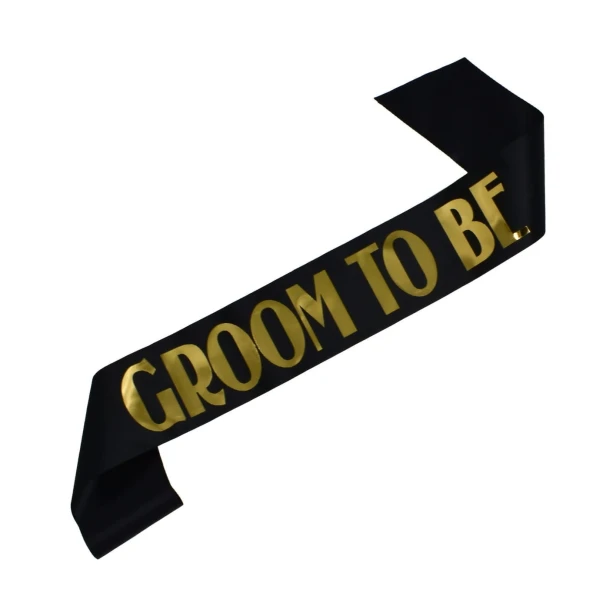 Szarfa czarna Groom To Be