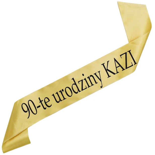 Szarfa na 90 urodziny 90-te urodziny imieniem